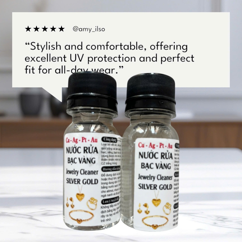 Sỉ 24 chai nước rửa trang sức các loại tiến thành luxury chai nhỏ