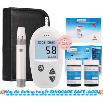 Máy Đo Đường Huyết Sinocare Safe-Accu dùng tại nhà.