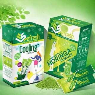 Bột  Chùm ngây - Cần tây - Diếp cá Cooling 5s Resfresh thanh nhiệt, lấy lại vóc dáng, tăng chiều cao hộp 20 gói x 5g