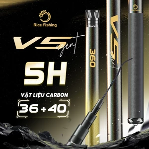 Cần câu đài V5 AGENT Ricefishing chất liệu cacbon 36+40T chuyên chắm chép CC-42