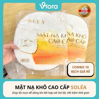 COMBO 10 Bịch Mặt Nạ Giấy Lột Mụn SOLÉA 100 Miếng Cao Cấp, Dễ Dàng Lột Sạch Mụn Ẩn Đầu Đen - VIORA