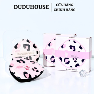 Mút Đánh Nền Hình Giọt Nước Báo Hồng Guoxiaoniu Pink Leopard Print Large Round-Tip Powder Puff