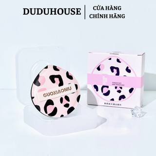 Mút Đánh Nền Hình Giọt Nước Báo Hồng Guoxiaoniu Pink Leopard Print Large Round-Tip Powder Puff