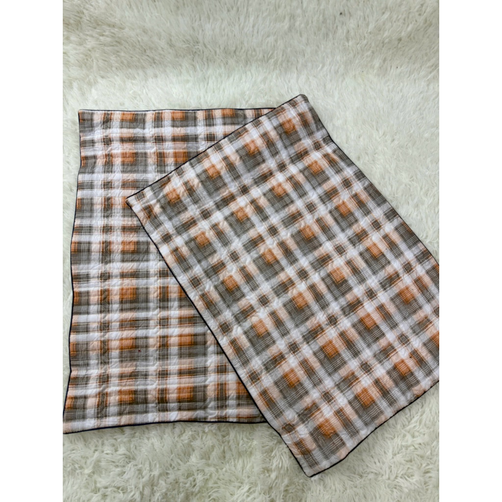 Vỏ Gối Caro Nhiều Màu Phong Cách Hàn Quốc, Vỏ Gối Cotton Thoáng Mát