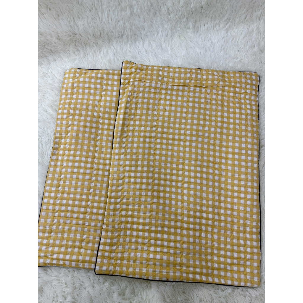 Vỏ Gối Caro Nhiều Màu Phong Cách Hàn Quốc, Vỏ Gối Cotton Thoáng Mát