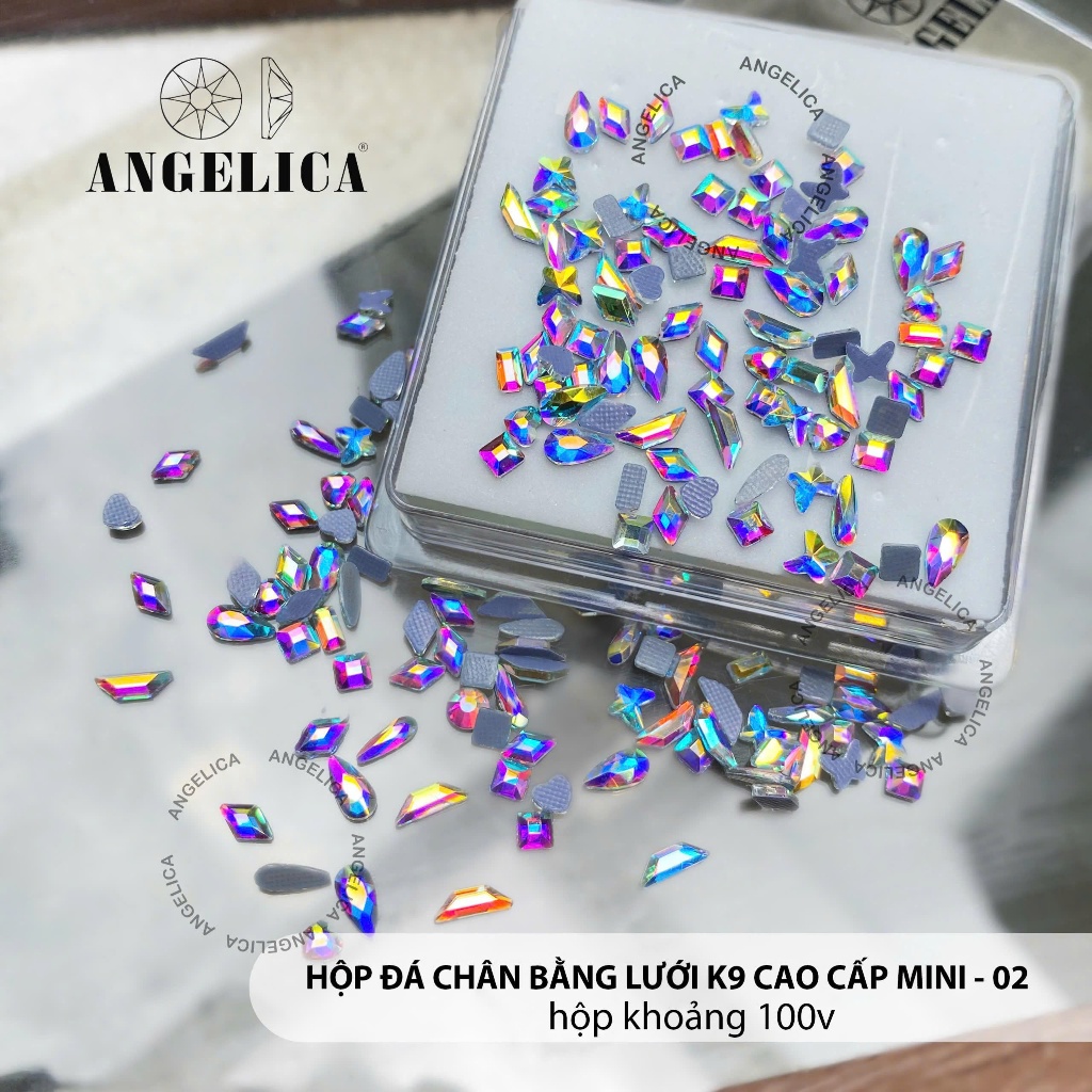 Set Đá Chân Bằng Lưới K9 ( 2 - 4mm )Cao Cấp Mini Mix Hình Siêu Đẹp-Trang Trí Nail ANGELICA HCBLMN-01