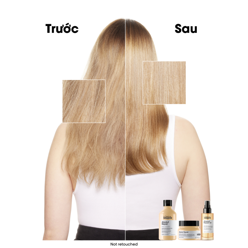 Tinh dầu dưỡng tóc 10 trong 1 phục hồi hư tổn toàn diện chuyên nghiệp Absolut Repair Oil 90ml - Dành cho tóc khô xơ, hư