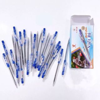 LEAFBOOK Bút Bi Ấn Độ Mực Xanh Ngòi 0.5mm Bút Bi Bấm Gstar 4A Viết Êm Mực Đều Cho Học Sinh Sinh Viên Văn Phòng