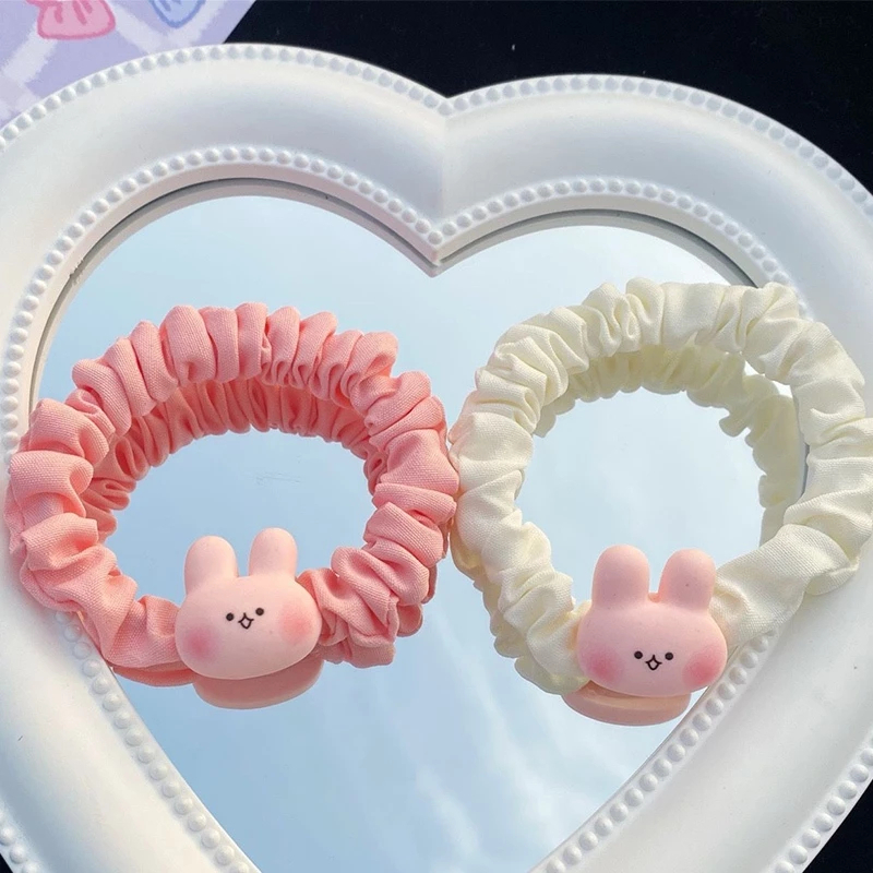 Set 2 Dây Buộc Tóc Nhún Đính Charm Kitty/Thỏ/Chân Gấu Dễ Thương Xinh Xắn Empoli