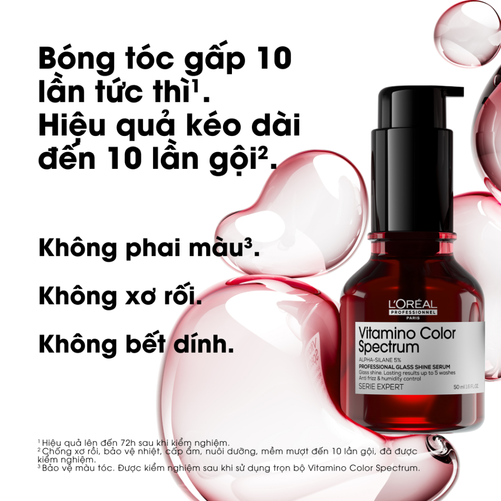 Serum dưỡng tóc khóa bóng chuyên nghiệp giúp bóng tóc tức thì L'Oréal Professionnel Vitamino Color Spectrum 50ml