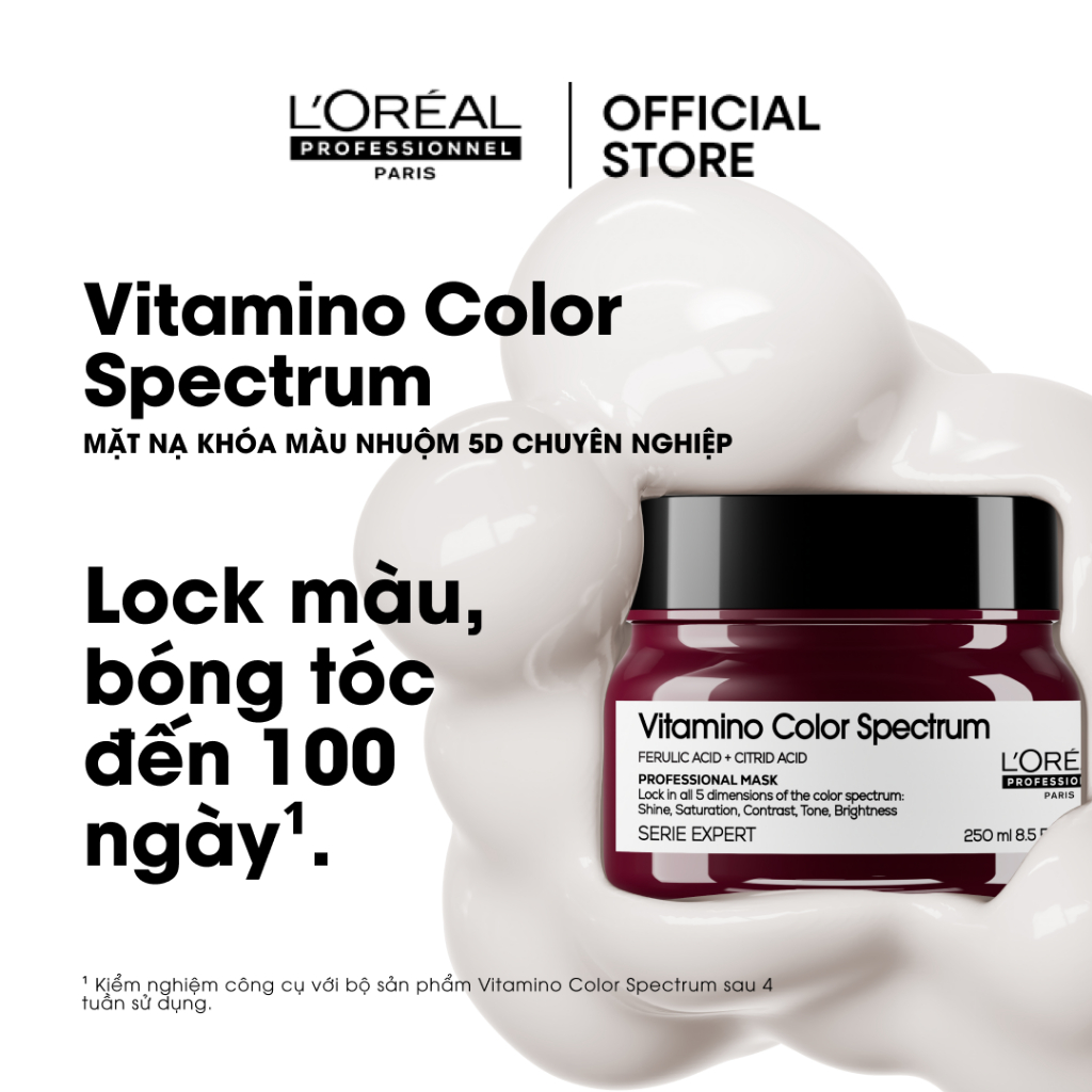 Mặt nạ khóa màu 5D chuyên nghiệp giúp khóa màu nhuộm, bóng tóc L'Oréal Professionnel Vitamino Color Spectrum 250ml