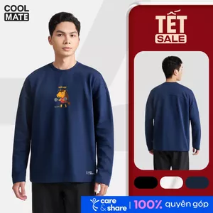 Áo dài tay nam nữ Relax Care & Share IN Mã lực Coolmate