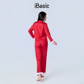 [SEASON OF LOVE] Bộ mặc nhà nữ quần dài áo tay dài màu đỏ HOMW063