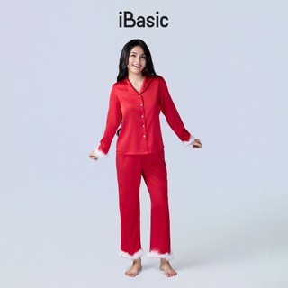 [SEASON OF LOVE] Bộ mặc nhà nữ quần dài áo tay dài màu đỏ HOMW063