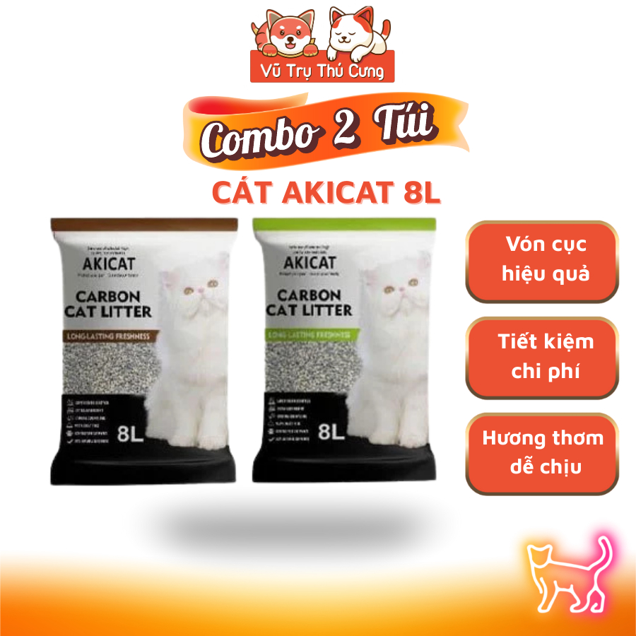 (16L) Cát vệ sinh cho Mèo vón cục, khử mùi hiệu quả Akicat
