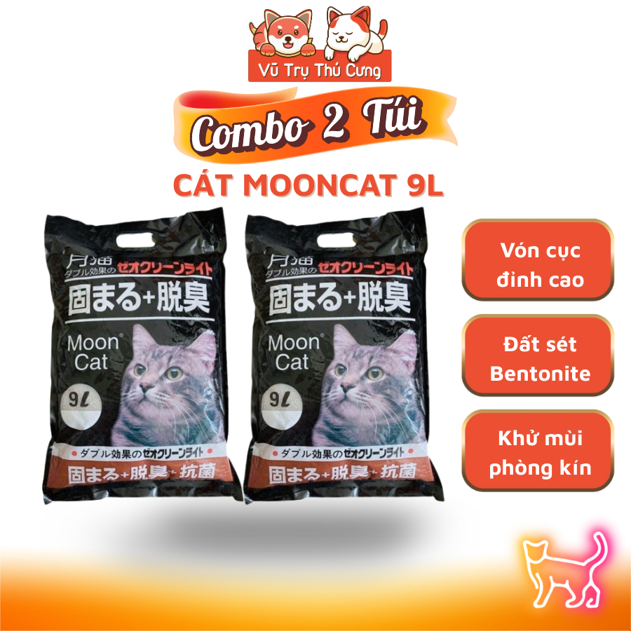 (18L) Cát Vệ Sinh Cho Mèo khử mùi tốt, vón cục tốt MoonCat