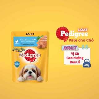 Combo 48 Gói Pate Cho Chó Dạng Ướt Nhiều Vị 80g 130g Dùng Cho Nhiều Lứa Tuổi - Pedigree Loaf & Gravy
