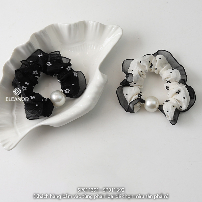 Dây buộc tóc nữ Eleanor Accessories scrunchies phối ngọc trai phụ kiện tóc dây cột tóc 9738