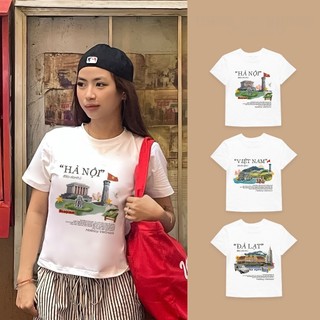 [HOẢ TỐC] Áo thun nữ BABYTEE 63 tỉnh thành BST MẪU MỚI địa danh du lịch, chất thun 250gsm dày dặn