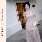 Váy JOLIE - Đầm Maxi Trễ Vai Cao Cấp, Thiết Kế Tiểu Thư Đi Tiệc, Sự Kiện — ảnh 8