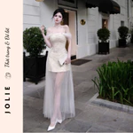 Váy JOLIE - Đầm Maxi Trễ Vai Cao Cấp, Thiết Kế Tiểu Thư Đi Tiệc, Sự Kiện — ảnh 3