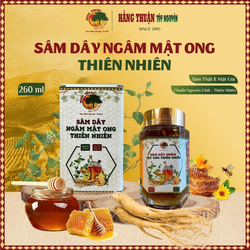 Sâm Dây Ngâm Mật Ong Hằng Thuận Tây Nguyên 260ml - 360ml