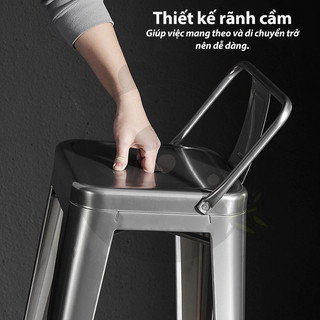 Ghế Quầy Bar Cao Cấp Bằng Sắt Sơn Tĩnh Điện Chống Gỉ Chịu Lực Tốt Cho Góc Ăn Quán Cafe Nhà Hàng