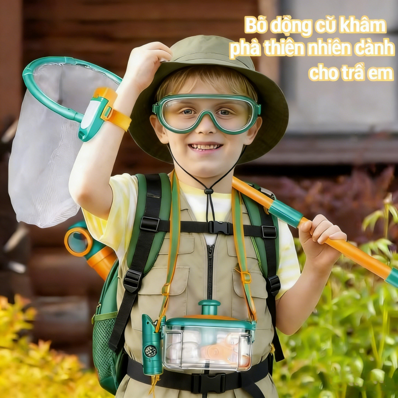 Đồ chơi ngoài trời phiêu lưu bắt côn trùng quan sát Jar bộ đa chức năng trẻ em khoa học giáo dục đồ chơi