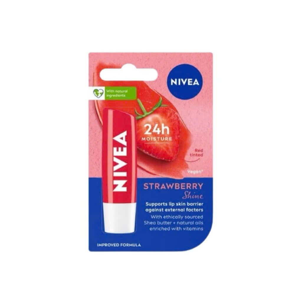 Son Dưỡng Ẩm Môi Chuyên Sâu NIVEA Original Care - Strawberry Shine - Peach Shine (4.8 g) .