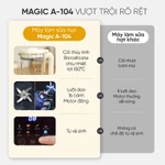 Máy làm sữa hạt đa năng 16 lưỡi dao Magic A-104, Cối thủy tinh 1.8L, Đáy Cối Men Chóng Dính, BH 12TH — ảnh 7