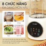 Máy làm sữa hạt đa năng 16 lưỡi dao Magic A-104, Cối thủy tinh 1.8L, Đáy Cối Men Chóng Dính, BH 12TH — ảnh 6