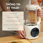 Máy làm sữa hạt đa năng 16 lưỡi dao Magic A-104, Cối thủy tinh 1.8L, Đáy Cối Men Chóng Dính, BH 12TH — ảnh 8