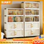 SUNNY Tủ nhựa nhiều tầng gấp gọn phòng ngủ tủ quần áo đa năng dung lượng lớn kệ để đồ có bánh xe