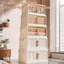 SUNNY Tủ nhựa nhiều tầng gấp gọn phòng ngủ tủ quần áo đa năng dung lượng lớn kệ để đồ có bánh xe