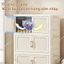 SUNNY Tủ nhựa nhiều tầng gấp gọn phòng ngủ tủ quần áo đa năng dung lượng lớn kệ để đồ có bánh xe