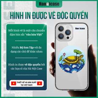 Ốp Lưng Điện Thoại Han icase Cho iPhone 12/13/14/15/16/17 Chống Sốc, In Thủ Công Cụ Rùa Hồ Gươm
