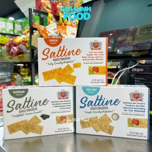 Sale date 31/07 Bánh quy giòn GPR Saltine Baked Crackers 3 Vị - Hộp 90g
