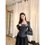 Áo thun nữ giả 2 lớp phong cách Hàn, chất liệu rayon mài lông, phối sọc thời trang, áo đông hàng có sẵn