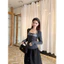 Áo thun nữ giả 2 lớp phong cách Hàn, chất liệu rayon mài lông, phối sọc thời trang, áo đông hàng có sẵn