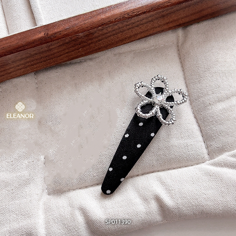 Kẹp tóc nữ Eleanor Accessories thiết kế hình hoa chấm bi kẹp tóc mái phụ kiện tóc 11390