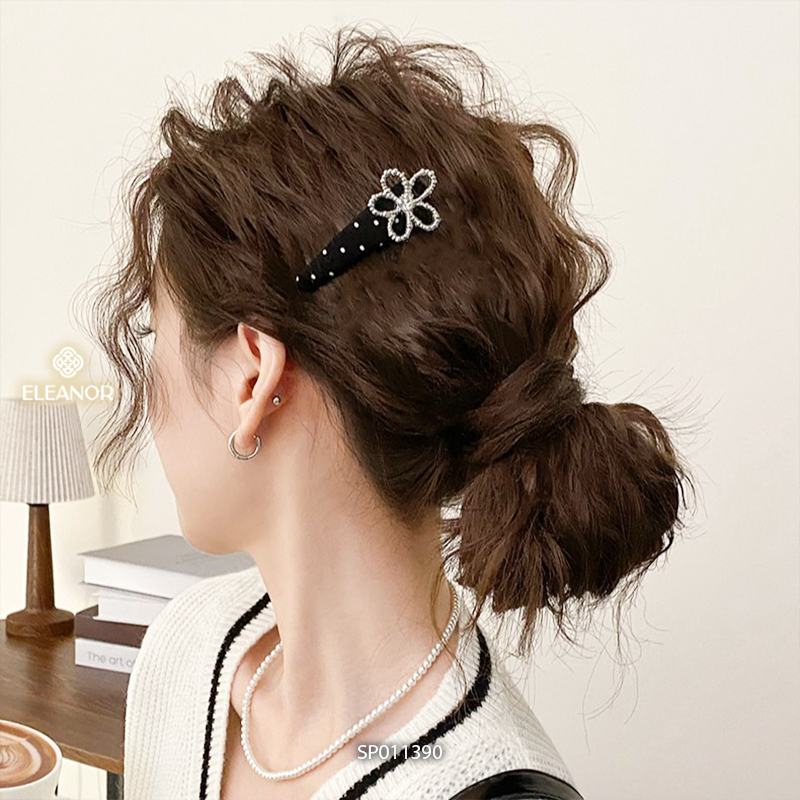 Kẹp tóc nữ Eleanor Accessories thiết kế hình hoa chấm bi kẹp tóc mái phụ kiện tóc 11390