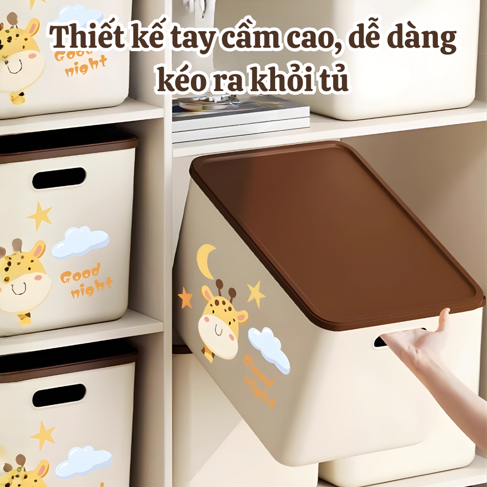 Thùng Nhựa Đựng Đồ Đa Năng Có Nắp Quai Cầm Chắc Chắn, Hộp Nhựa Đựng Đồ Chơi Cho Bé, Đồ Dùng Gia Đình