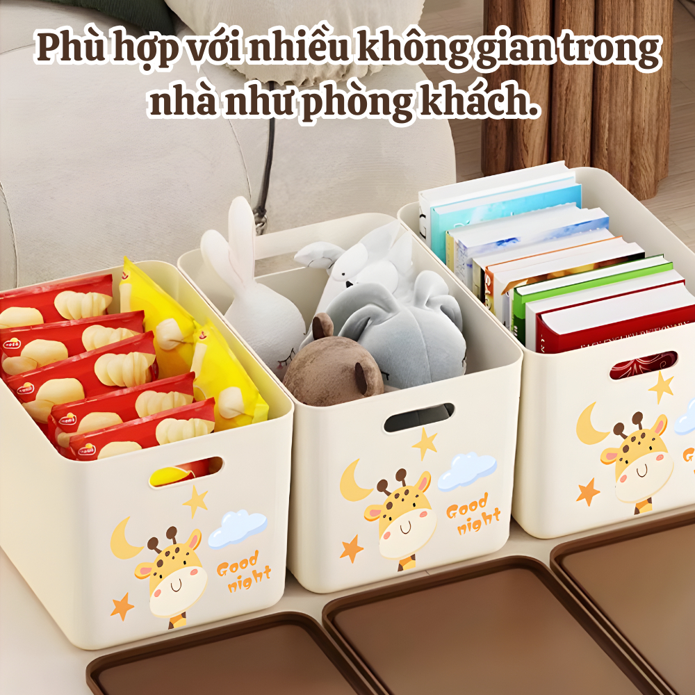 Thùng Nhựa Đựng Đồ Đa Năng Có Nắp Quai Cầm Chắc Chắn, Hộp Nhựa Đựng Đồ Chơi Cho Bé, Đồ Dùng Gia Đình