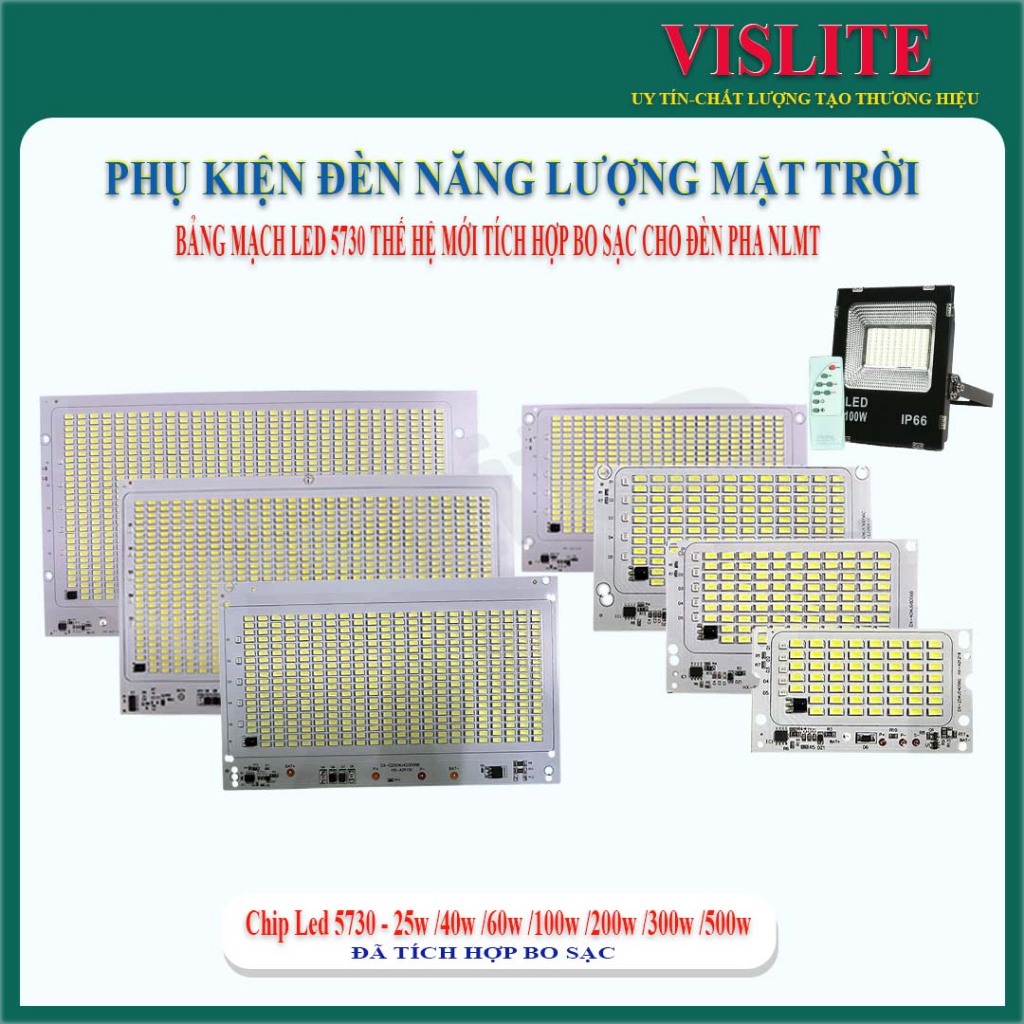 Mạch led đèn năng lượng mặt trời Vislite đã tích hợp bo sạc chip led ...