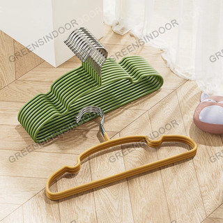 GREENSINDOOR Móc Treo Quần Áo Nhựa thông Móc phơi quần áo Chống Trượt Thiết kế rãnh 10/30/50PCS