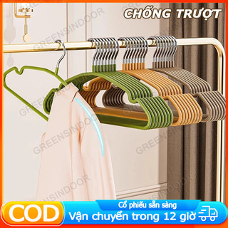 GREENSINDOOR Móc Treo Quần Áo Nhựa thông Móc phơi quần áo Chống Trượt Thiết kế rãnh 10/30/50PCS