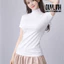 Áo cổ lọ nữ ngắn tay dáng dài sơ vin Duy Linh áo body nữ cổ cao dáng ôm chất vải mềm mại DL37A