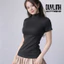 Áo cổ lọ nữ ngắn tay dáng dài sơ vin Duy Linh áo body nữ cổ cao dáng ôm chất vải mềm mại DL37A
