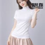 Áo cổ lọ nữ ngắn tay dáng dài sơ vin Duy Linh áo body nữ cổ cao dáng ôm chất vải mềm mại DL37A