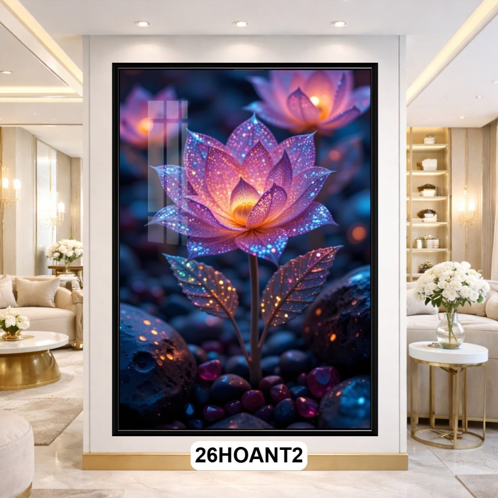 Tranh Hoa Nghệ Thuật Ánh Sáng Luminous Art – Khung Composite Bền Đẹp, Tôn Vinh Vẻ Đẹp Thiên Nhiên